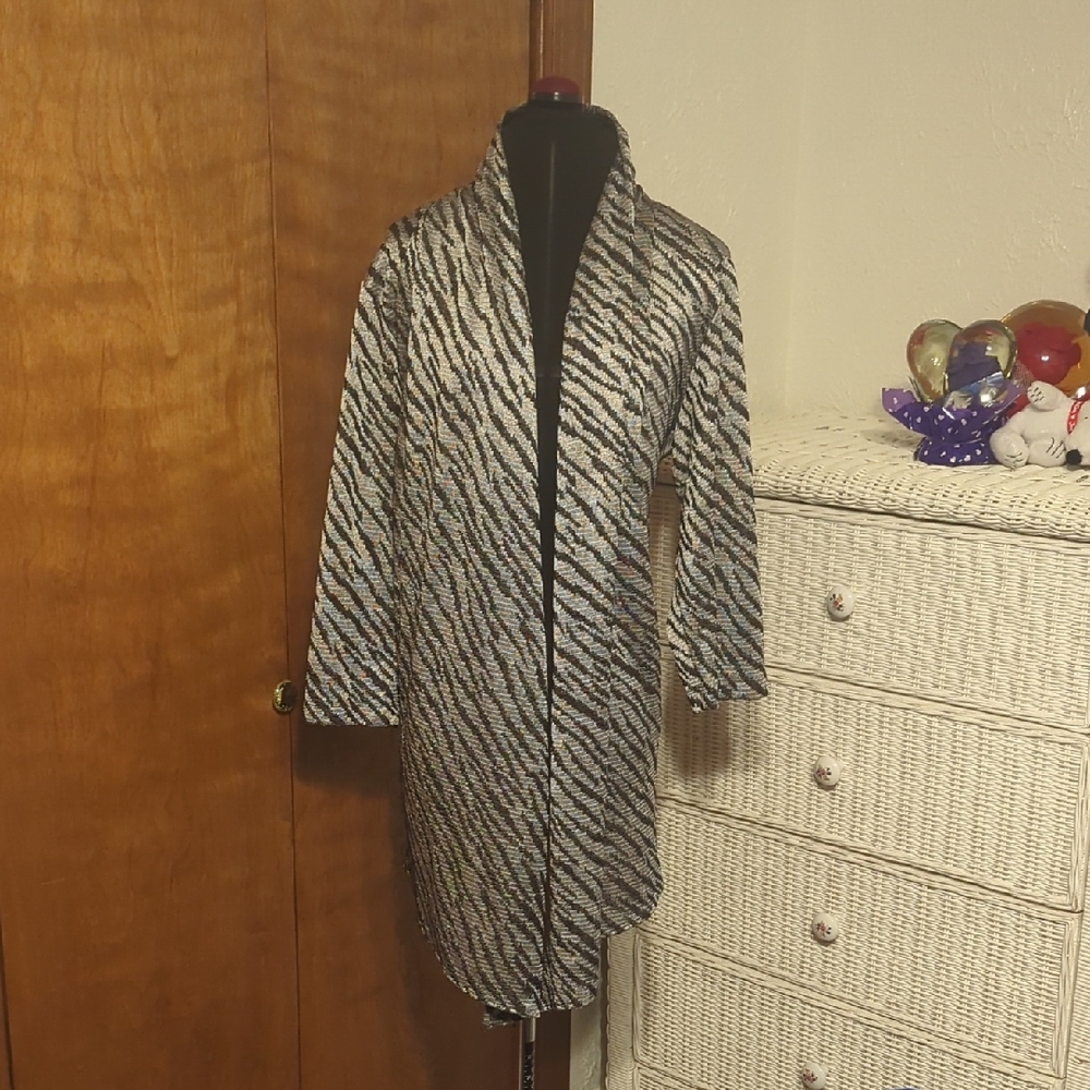 Chico's Additions Black and Silver Women's Cardigan
